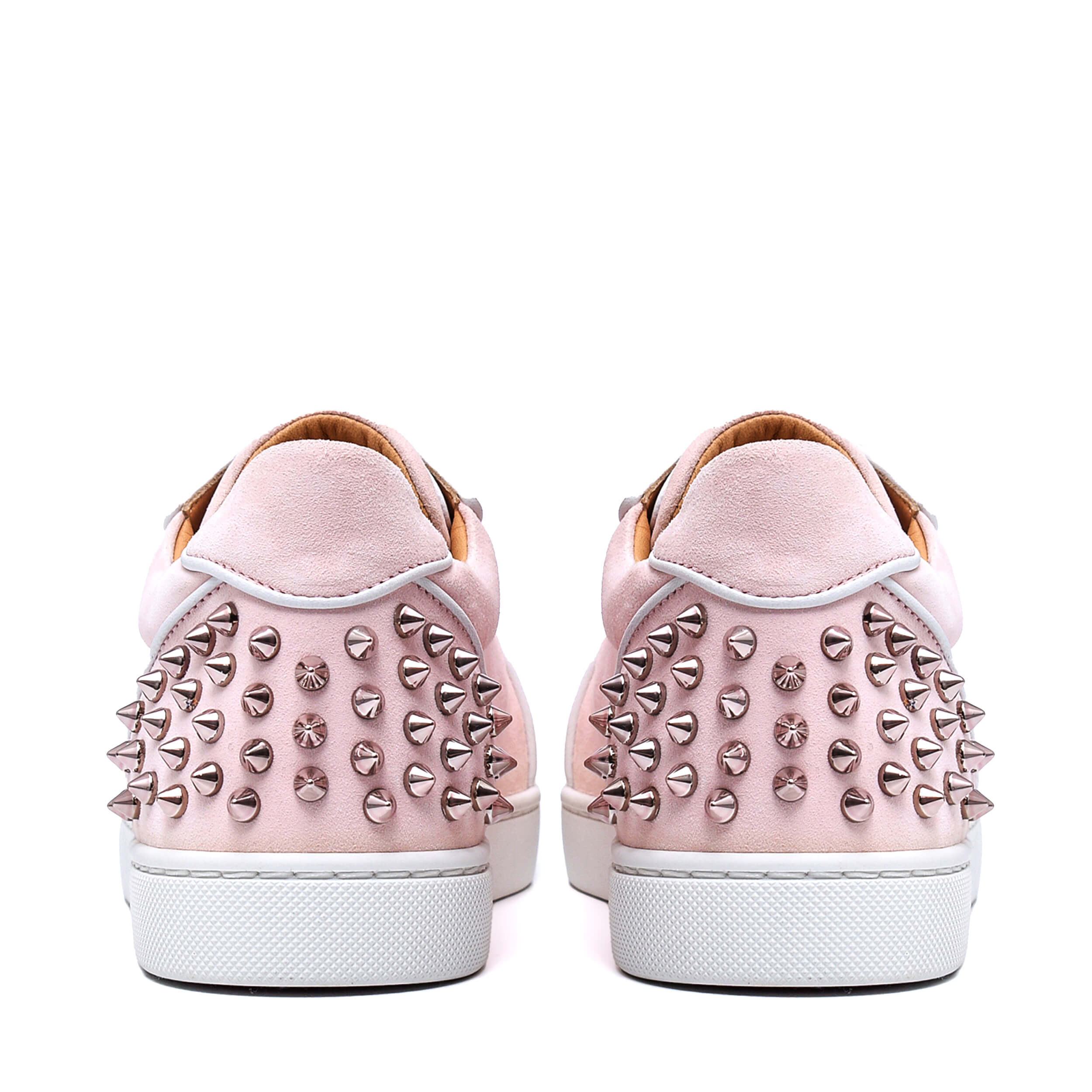 Christian Louboutin - Pink Suede Skateboard Sneakers / 38